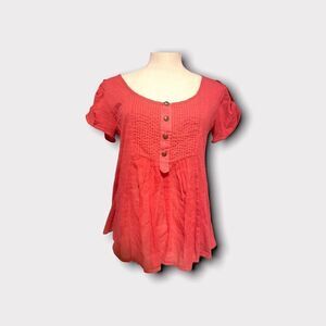 Anthropologie | EUC Women’s Pintuck Peasant Top XS